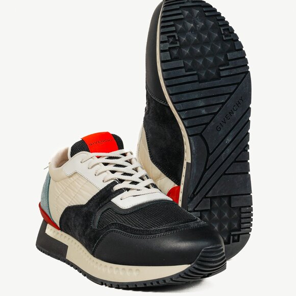 Givenchy Active Runner Grey & Blue Nylon Sneakers - Picture 4 of 10